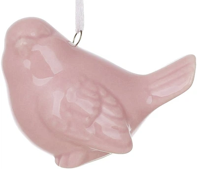 Декоративные фигурки-подвески 6шт Birds 6cm pink