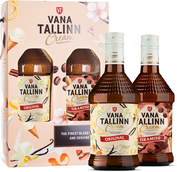 Набор ликеров Vana Tallinn Original 0.5 л 16% + Vana Tallinn Tiramisu 0.5 л 16% (4740054001054T)