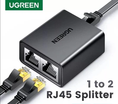Розгалужувач витої пари спліттер UGREEN CM210 RJ45 1 шт Чорний