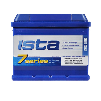 Аккумулятор ISTA 7 Series 50Ah 480A R+