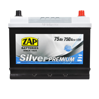 Автомобільний акумулятор ZAP Silver Premium Asia 75Ah 750A R+ 575 50z