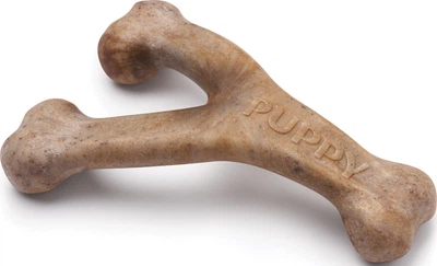 Іграшка Benebone Puppy Wishbone Bacon для гризіння Важіль зі смаком бекону розмір MEDIUM для цуценят вагою до 27 кг (809600/854111004897)