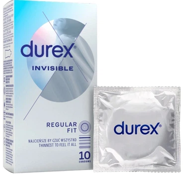 Презервативи Durex Invisible супер тонкі 10 шт (5900627071252)