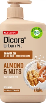 Гель для душу Dicora Urban Fit Живильний з вітаміном В Мигдаль та горіхи 825 мл (8429871993235)