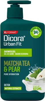 Гель для душу Dicora Urban Fit Очищуючий детокс Чай Матча та груша 825 мл (8429871993839)