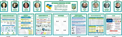Великий комплект з 16-ти стендів для кабінету інформатики для школи ліцею гімназії (Арт0153)