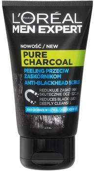 Пілінг для обличчя L'Oreal Paris Men Expert Pure Charcoal проти чорних крапок 100 мл (3600523708154)