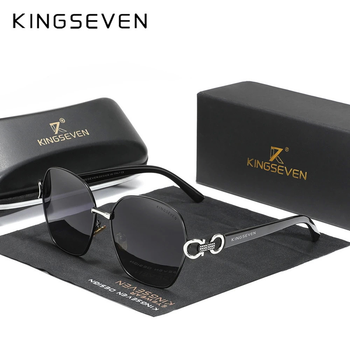 Женские поляризационные солнцезащитные очки KINGSEVEN N7898 Black Gray