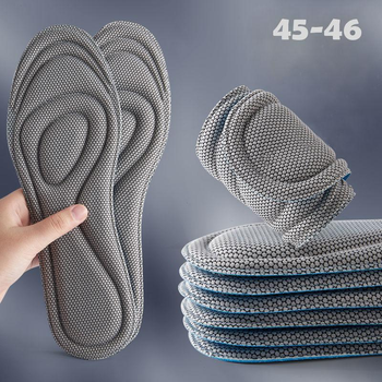 Устілки антибактеріальні з ефектом пам'яті Memory Insoles Gray Розмір 45-46