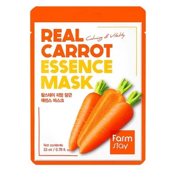 Тканевая маска для лица с морковью FarmStay Real Carrot Essence Mask 23 мл (8809809800567)