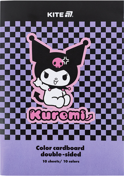 Набор двустороннего цветного картона Kite Kuromi А4 10 цветов (HK24-255-2)