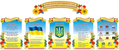 Набір стендів «Державна символіка» для школи ліцею гімназії (Арт1926)