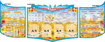 Набір стендів для кабінету української мови та літератури (Арт1933)