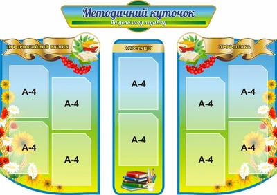 Набір стендів «Методичний куточок» для школи ліцею гімназії (Арт2226)
