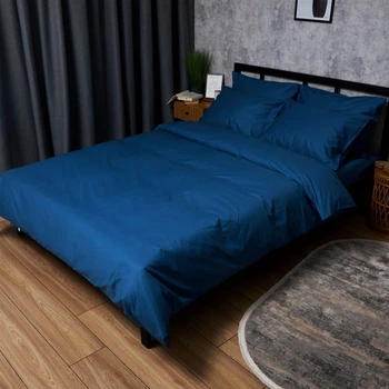 Комплект постельного белья Moon&Star Евро 200х220 наволочки 2х50х70 Satin Premium Deep Blue (MS-820008516)