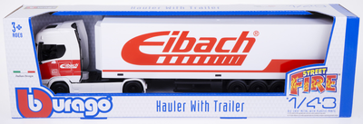 Машинка Bburago StreetFire Haulers з причепом Eibach 1:43 (4893993016518)