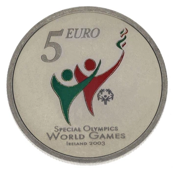 Монета Ирландия 5 евро 2003 UNC Специальная Олимпиада 2003 в Дублине