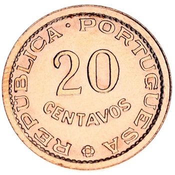 Монета Мозамбик 20 сентаво 1973-1974 F-VF