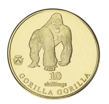 Монета Биафра 10 шиллингов 2021 UNC Горилла