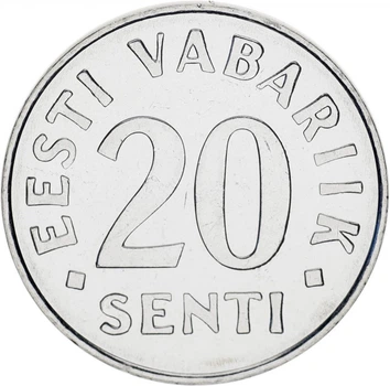 Монета Эстония 20 сенти 1997 UNC