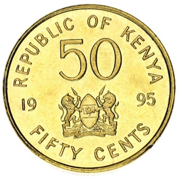 Монета Кенія 50 центів 1995 AU-UNC