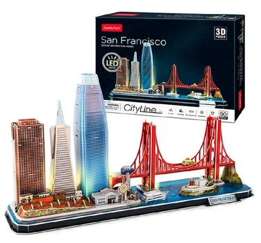 Пазлы 3D Cubic Fun City Line San Francisco LED (6944588205249