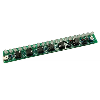 Светодиодный индикатор уровня громкости с микрофоном micro USB 5–12В свет от середины к краям DIY kit
