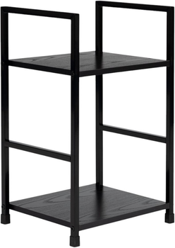 Regał ModernHome by Multistore drewniany 2 półki czarny (CWJ302448 BLACK)