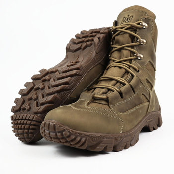 Берцы демисезонные кожаные TACTICAL Koyot арт. 1787k-demi-43