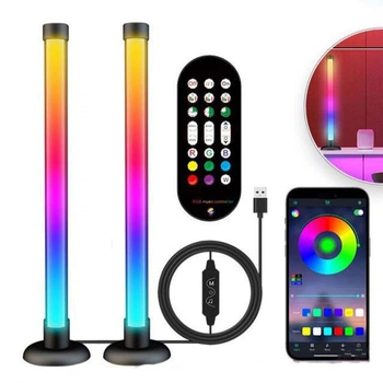 Панелі RGB світлодіодні 2шт з APP Smart та пультом 24см чорний (APP-8258)