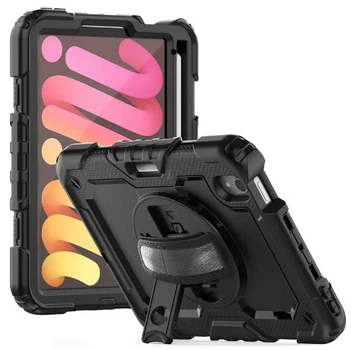Чехол Carbon Armor Cover Tablet на Apple iPad Air 13 2024 (13") / защитный чехол для планшета с ремешком в комплекте / (черный)