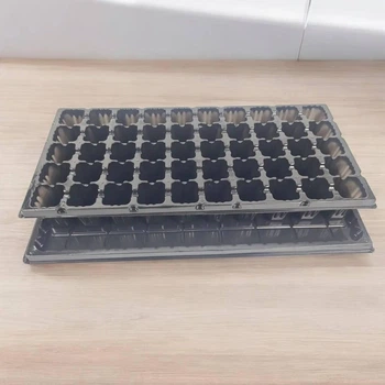 Касета для розсади 44×20,5×5,5 см, пластикова, з піддоном, 50 V-осередків (50 см³)