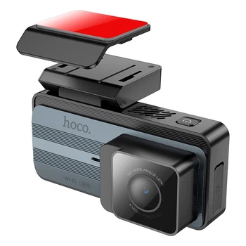 Видеорегистратор HOCO driving recorder 2K display GPS (with rear camera) DV12 |25fps, 3.69", 2K, Wi серый