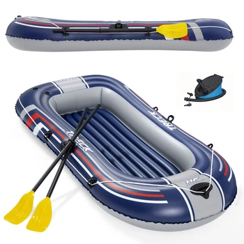 Човен надувний Bestway Hydro-Force Treck X1 228 х 121 см, сіро-синій