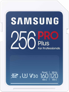 Карта памяти Samsung Pro Plus SDXC 256GB V30 Class 10 UHS-I White (MB-SD256S/EU)