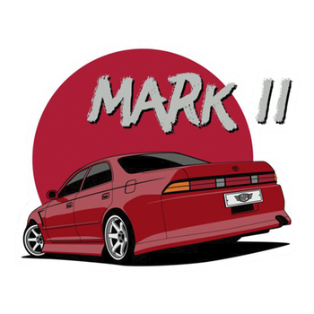 Вологостійка наклейка на авто /мото /вело Toyota Mark 2 90 sticker 9х7cm