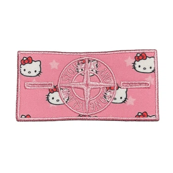Патч Стон Айленд (Stone Island) Hello Kitty Рожевий