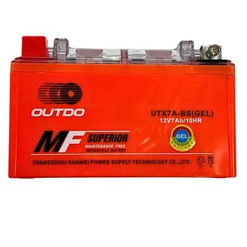 Гелевий АКБ OUTDO GEL12V 7A 150-87-94mm UTX7A-BS
