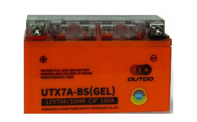 Гелевий АКБ OUTDO GEL12V 7A 150-87-94mm UTX7A-BS