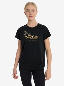 Подростковая футболка для девочки Fila 134527FLA-99 146-152 см Черная (2999002594243_0990056565014)