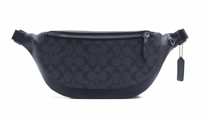 Бананка чоловіча шкіряна Coach Warren Belt чорна