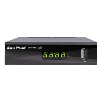 Цифровой эфирный и кабельный ресивер World Vision T644 D5 FM H.264 MPEG-4/AVC DVB-Т/T2/C/IPTV TВ Приставка Black