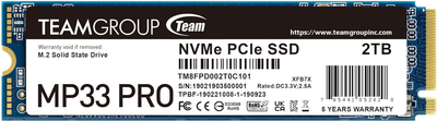 Накопичувач SSD 2 TB Team MP33 Pro M.2 2280 PCIe 3.0 x4 3D TLC (TM8FPD002T0C101) ( M.2 2280 )