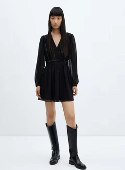 Платье женское MANGO 57048271 Черный M KL0468