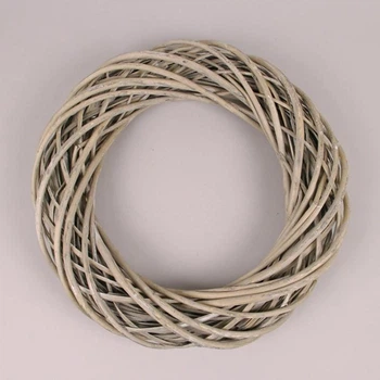 Венок из лозы Flora серый 40 см. 39012