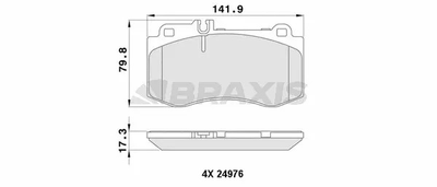 Комплект тормозных колодок MB CLS, MB E-CLASS, BRAXIS (AA0440)
