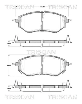 Комплект гальмівних колодок SUBARU LEGACY, SUBARU OUTBACK, SUBARU FORESTER, TRISCAN (811068182)