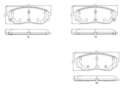 Комплект гальмівних колодок HYUNDAI SANTA, KIA SORENTO, PEUGEOT 308, FREMAX (FBP0006)