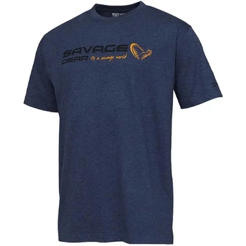 Футболка Savage Gear Signature Logo T-Shirt L Blue melange