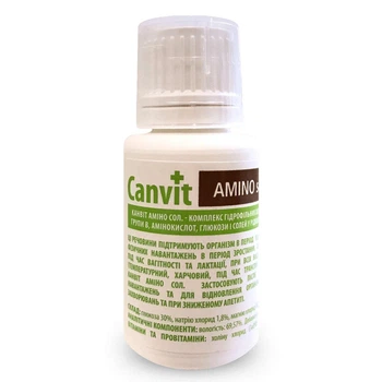Комплекс вітамінів для тварин Canvit Amino sol 30 мл в упаковці (b57099)